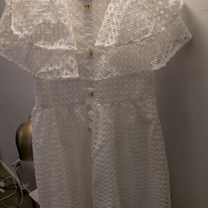 Elegant White Lace Dress